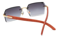 Anteojos Gafas Sol Sin Marco Madera Vintage Retro 97 - comprar online