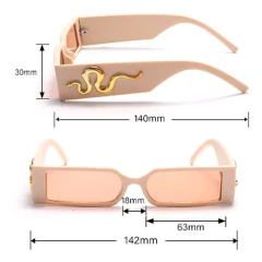 Gafas Anteojos Sol Rectangulares Vibora Retro Vintage Nº73