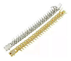 Pulsera Cubana Piedra Strass Thorns 8 Inches Nº2 - KITCH TECH