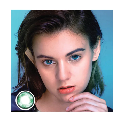 Lentes de contacto Fantasía Anime Cosplay Space Galaxy Green CL355