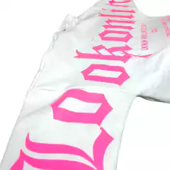 Buzo Hoodie Lookonline Blanco Rosa en internet