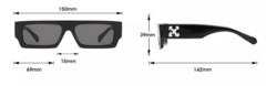 Gafas Anteojos De Sol Rectangular Hype New Moda Grande 152