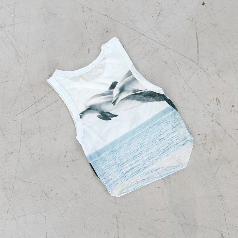 Remera Musculosa Top Tul Dolphin