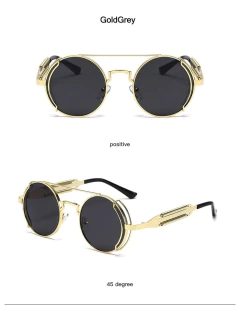 Anteojos Redondos Metalico Steampunk Retro 304 - tienda online