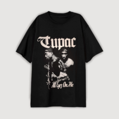 Remera Tupac OverStyle Negra