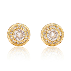Aros Aleación Zinc Baño Oro 14k Rosca Hip Hop Trap Hype 5 - comprar online