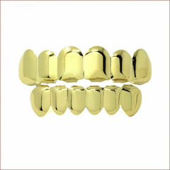 Grillz Parrilla de Dientes Dorados 6x6 Dientes Superior/Inferior