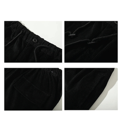 Pantalon Baggy Corderoy Kurt Boot Negro 913 - comprar online