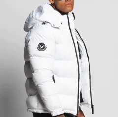 CAMPERA PUFFER FULL WHITE CON TIRAS en internet