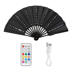 Abanico Led Pixel RGB Grande Bamboo Control Remoto - Negro - comprar online