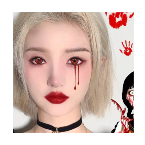 Lentes de contacto Fantasía Anime Cosplay Rojo Cracked CL218