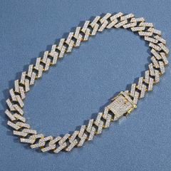 Cadena Cubana Piedra Strass Dorada Plateada Hip Hop Trap 60 19mm - 20 Inch - comprar online