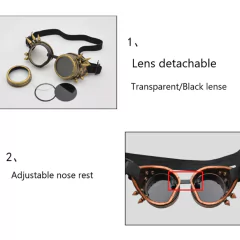 Anteojos de Sol Antiparras Steampunk Retro Goggles con Pinches A010 - KITCH TECH
