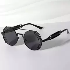 Anteojos Redondos Metalico Steampunk Retro 304 - comprar online