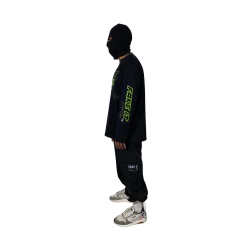 Remera Camiseta Racer Negra con Verde en internet