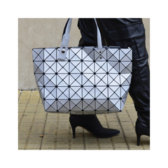 Cartera Geometrica Brillante Ultra Light Importada Blanca - comprar online