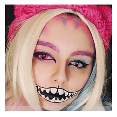 Lentes de contacto Fantasía Anime Cosplay Ojo de Gato Rosa CL142