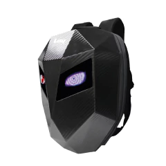 Mochila Rigida Luz Led Con Ojos Casco Moto Carbono Bluetooth - comprar online