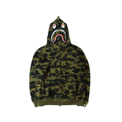 Campera Hoodie BAPE Full Zip Shark Camo Militar (AAA) - 220USD