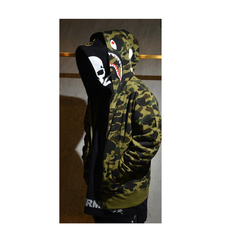 Campera Hoodie BAPE Full Zip Shark Camo Militar (AAA) - 220USD - tienda online