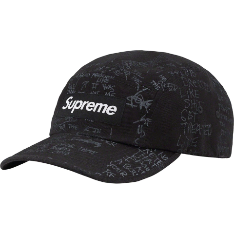 SUPREME GONZ POEMS CAMP CAP BLACK - 150U$D