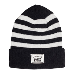 Gorrito de Lana Rayado Blanco y Negro