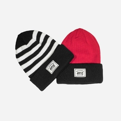 Gorrito de Lana Rayado Blanco y Negro - comprar online