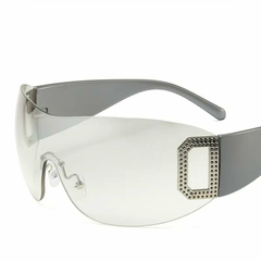 Anteojos de Sol Y2K Curvo Envolvente Grandes A009 - tienda online