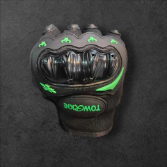 Guante Motociclista con protección nudillos Verde/Negros on internet