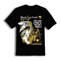 Remera Oversize Black Leg Sanji