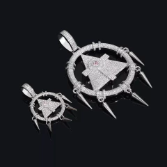 Imagen de Dije "YuGioH Bakura" Baño de Oro 14k Con Cadena Simple Full Strass