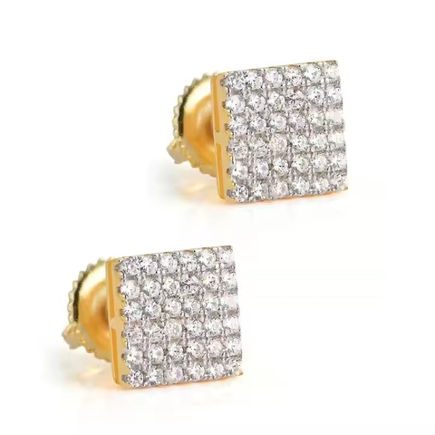 Aros Plata 925 Redondo a Rosca Símil Zircón Diamante N20 - comprar online