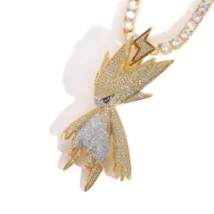 Dije "Thunder Big" Baño Oro 14k Zircón Full Strass 120 USD - buy online