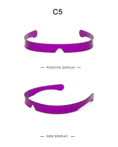 Imagen de Anteojos una Pieza Punk Transaparente Futurista