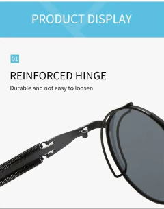 Anteojos Redondos Metalico Steampunk Retro 304 - tienda online