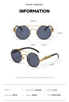 Anteojos Redondos Leopardo Metalico Patilla Madera con Puente