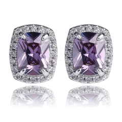 Aros Plata 925 Redondo A Rosca Símil Zircón Diamante N32