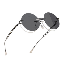 Anteojos Redondos Lente Desmontable Steampunk