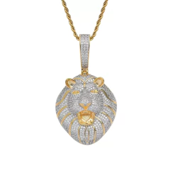 Dije C/ Strass / C/Cadena Standar King Lion Oro 14k en internet