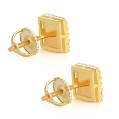 Aros Plata 925 Redondo a Rosca Símil Zircón Diamante N20 - tienda online