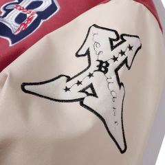 CAMPERA VARSITY JACKET UNIVERSITARIA B STARS ROJO - KITCH TECH