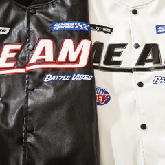 CAMPERA VARSITY JACKET UNIVERSITARIA RACING F1 NEGRO - KITCH TECH