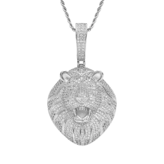 Dije C/ Strass / C/Cadena Standar King Lion Oro 14k - comprar online