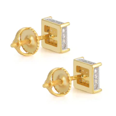 Aros Cuadrado a Rosca Ice Zircón Rapper Nº5 - online store