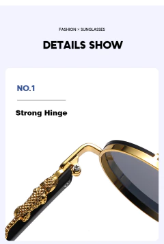 Anteojos Redondos Leopardo Metalico Patilla Madera con Puente - KITCH TECH