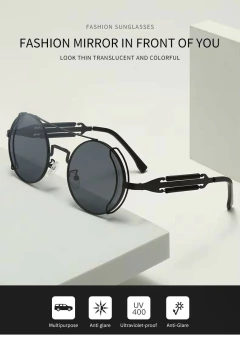 Anteojos Redondos Metalico Steampunk Retro 304 - KITCH TECH