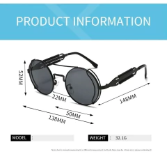 Imagen de Anteojos Redondos Metalico Steampunk Retro 304