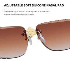 Anteojos sin Marco Rectangular Cruz Strass Retro Vintage on internet