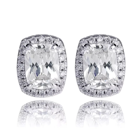 Aros Plata 925 Redondo A Rosca Símil Zircón Diamante N35