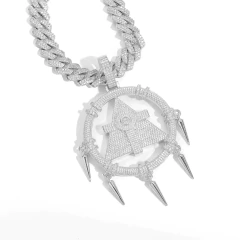 Dije "YuGioH Bakura" Baño de Oro 14k Con Cadena Simple Full Strass - KITCH TECH